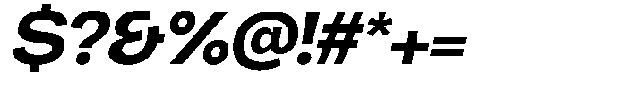 Chairo Neue Bold Expanded Italic Font OTHER CHARS