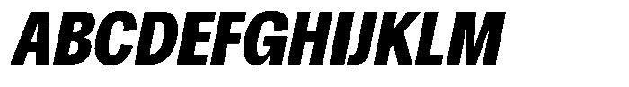 Chairo Neue Bold Extra Condensed Italic Font UPPERCASE