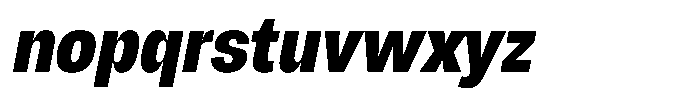Chairo Neue Bold Extra Condensed Italic Font LOWERCASE