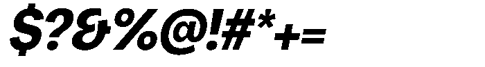 Chairo Neue Bold Semi Condensed Italic Font OTHER CHARS