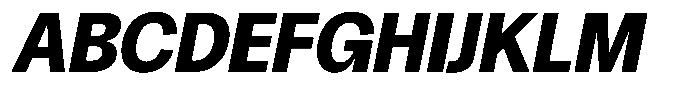 Chairo Neue Bold Semi Condensed Italic Font UPPERCASE