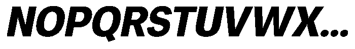 Chairo Neue Bold Semi Condensed Italic Font UPPERCASE
