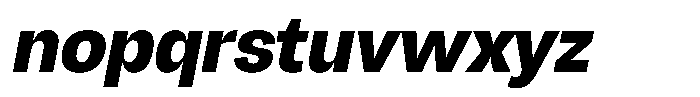 Chairo Neue Bold Semi Condensed Italic Font LOWERCASE