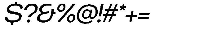 Chairo Neue Expanded Italic Font OTHER CHARS