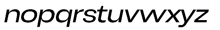 Chairo Neue Expanded Italic Font LOWERCASE