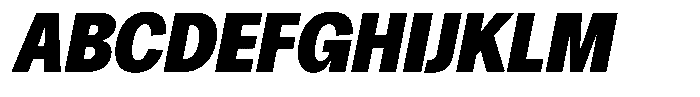 Chairo Neue Extra Bold Condensed Italic Font UPPERCASE