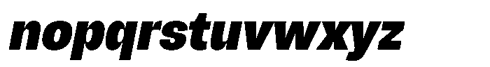 Chairo Neue Extra Bold Condensed Italic Font LOWERCASE