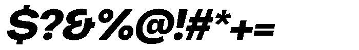 Chairo Neue Extra Bold Expanded Italic Font OTHER CHARS