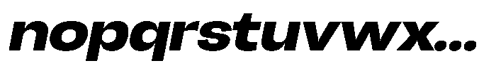 Chairo Neue Extra Bold Expanded Italic Font LOWERCASE