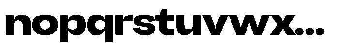 Chairo Neue Extra Bold Expanded Font LOWERCASE