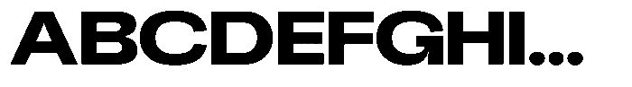 Chairo Neue Extra Bold Extra Expanded Font UPPERCASE