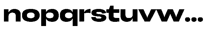 Chairo Neue Extra Bold Extra Expanded Font LOWERCASE
