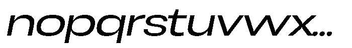 Chairo Neue Extra Expanded Italic Font LOWERCASE