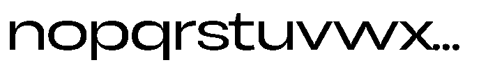 Chairo Neue Extra Expanded Font LOWERCASE