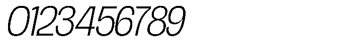 Chairo Neue Extra Light Condensed Italic Font OTHER CHARS