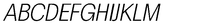 Chairo Neue Extra Light Condensed Italic Font UPPERCASE