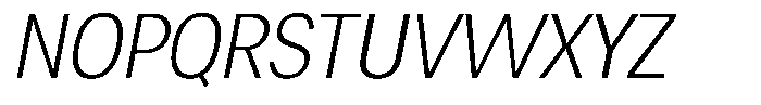Chairo Neue Extra Light Condensed Italic Font UPPERCASE