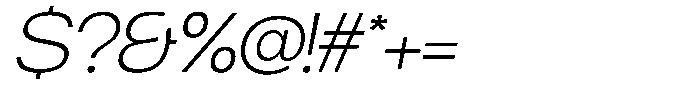 Chairo Neue Extra Light Expanded Italic Font OTHER CHARS