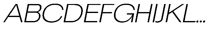 Chairo Neue Extra Light Expanded Italic Font UPPERCASE