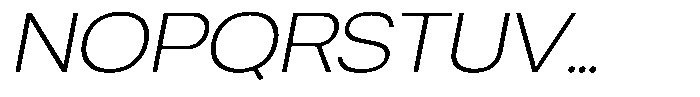 Chairo Neue Extra Light Expanded Italic Font UPPERCASE