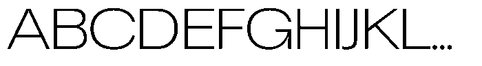 Chairo Neue Extra Light Expanded Font UPPERCASE