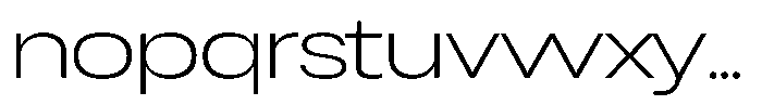 Chairo Neue Extra Light Extra Expanded Font LOWERCASE