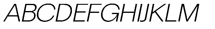 Chairo Neue Extra Light Italic Font UPPERCASE
