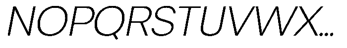 Chairo Neue Extra Light Italic Font UPPERCASE