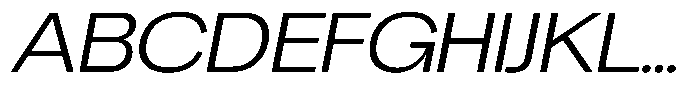 Chairo Neue Light Expanded Italic Font UPPERCASE