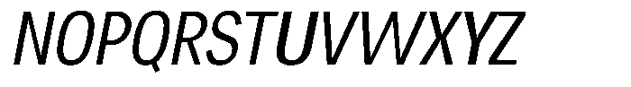 Chairo Neue Light Extra Condensed Italic Font UPPERCASE