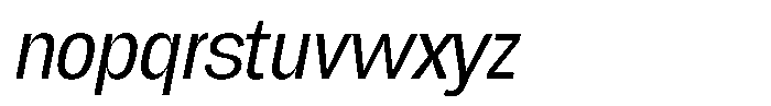 Chairo Neue Light Extra Condensed Italic Font LOWERCASE