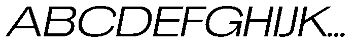 Chairo Neue Light Extra Expanded Italic Font UPPERCASE