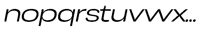 Chairo Neue Light Extra Expanded Italic Font LOWERCASE