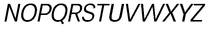 Chairo Neue Light Semi Condensed Italic Font UPPERCASE