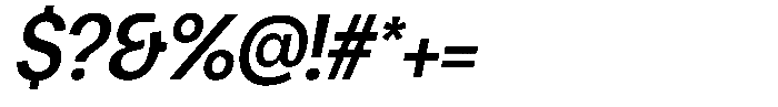 Chairo Neue Medium Condensed Italic Font OTHER CHARS