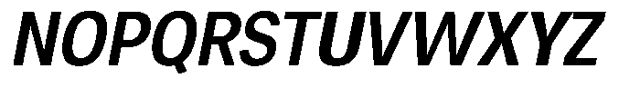 Chairo Neue Medium Condensed Italic Font UPPERCASE