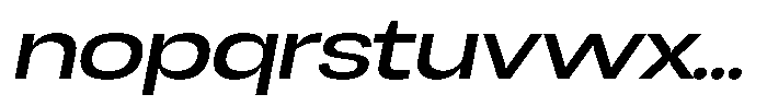 Chairo Neue Medium Extra Expanded Italic Font LOWERCASE
