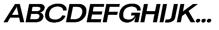 Chairo Neue Semi Bold Expanded Italic Font UPPERCASE