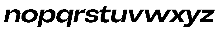 Chairo Neue Semi Bold Expanded Italic Font LOWERCASE