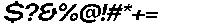 Chairo Neue Semi Bold Extra Expanded Italic Font OTHER CHARS