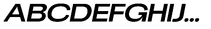 Chairo Neue Semi Bold Extra Expanded Italic Font UPPERCASE