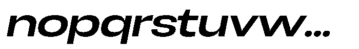 Chairo Neue Semi Bold Extra Expanded Italic Font LOWERCASE