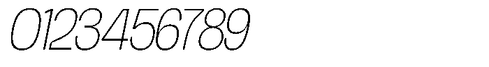 Chairo Neue Thin Condensed Italic Font OTHER CHARS
