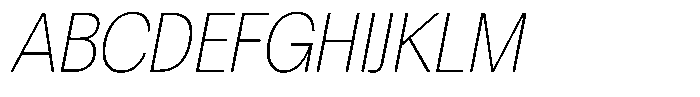 Chairo Neue Thin Condensed Italic Font UPPERCASE