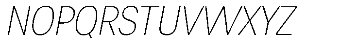 Chairo Neue Thin Condensed Italic Font UPPERCASE
