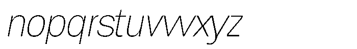 Chairo Neue Thin Condensed Italic Font LOWERCASE