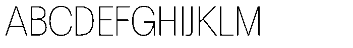 Chairo Neue Thin Condensed Font UPPERCASE