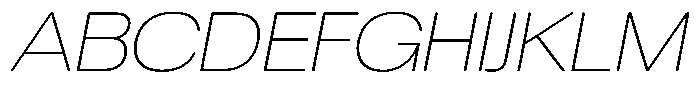 Chairo Neue Thin Expanded Italic Font UPPERCASE