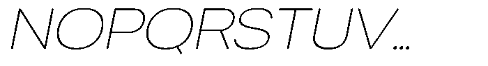 Chairo Neue Thin Expanded Italic Font UPPERCASE