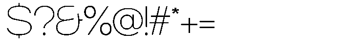 Chairo Neue Thin Expanded Font OTHER CHARS